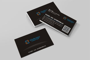 黑色医疗设备健康科技产品技术服务公司CDR名片素材